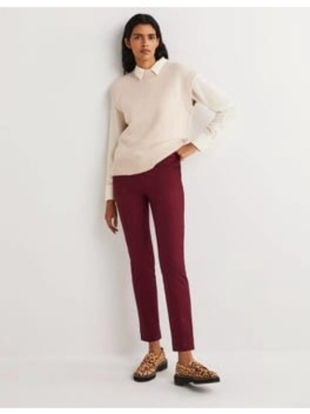 Boden Richmond Trousers Pants Wine US 4R Casual Office Dressy Pockets Chino